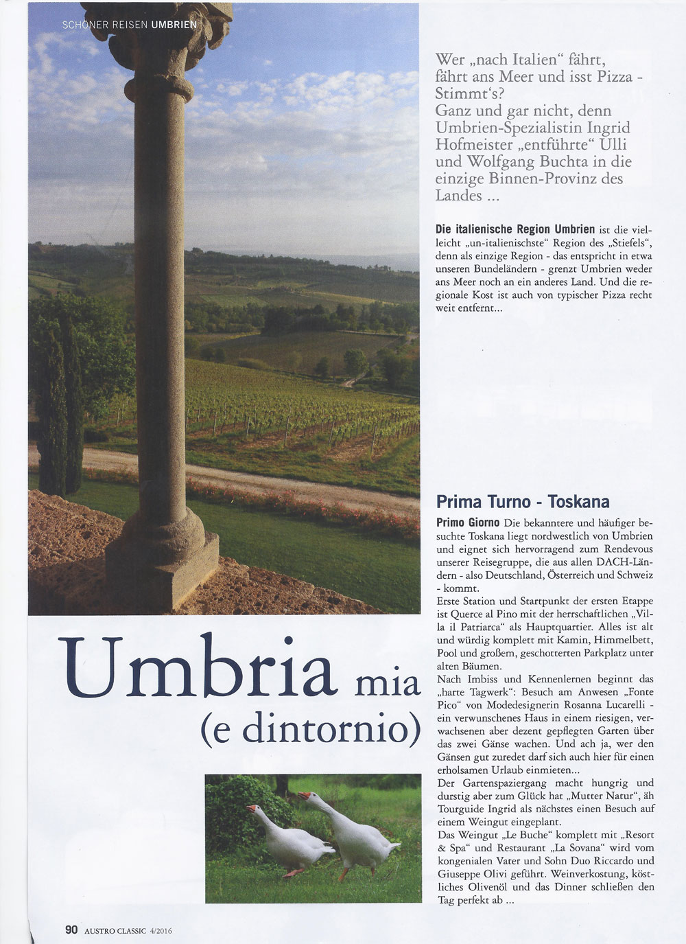Austro Classic Umbrien Reise mit Umbria mia